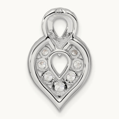 Polished Diamond Fancy Chain Slide, 14K White Gold