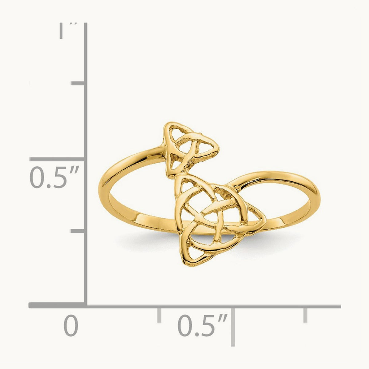 Polished Celtic Knot Ring, 14K