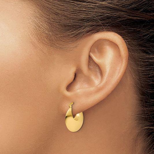 Polished Round Hoop Earrings — Leslie's — 16mm