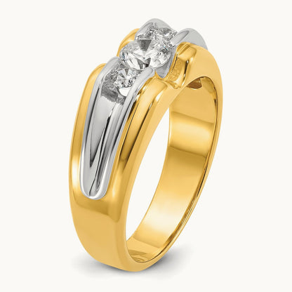 IBGoodman Men's Diamond Complete Ring, 14K Two-tone