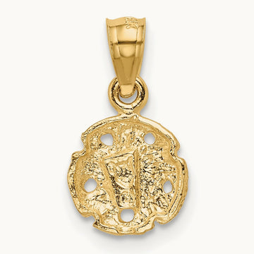 Sand Dollar Pendant, 14K