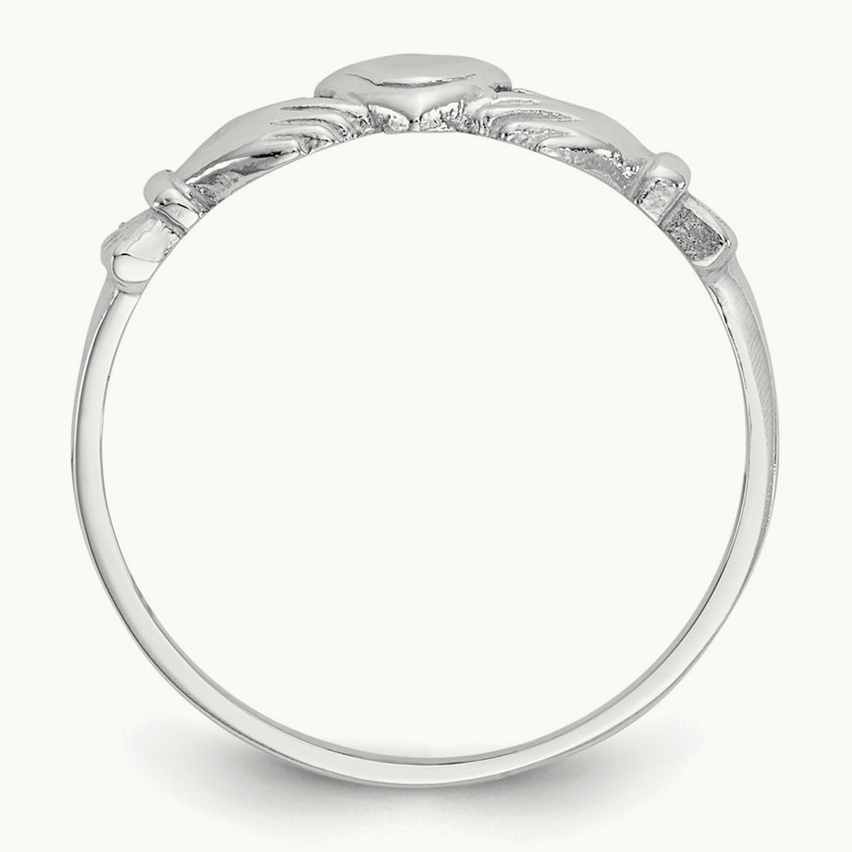 Child's Claddagh Ring — 14K White Gold
