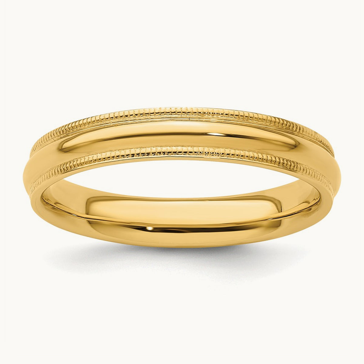Milgrain Comfort Fit Band — 14K Yellow Gold, 4mm