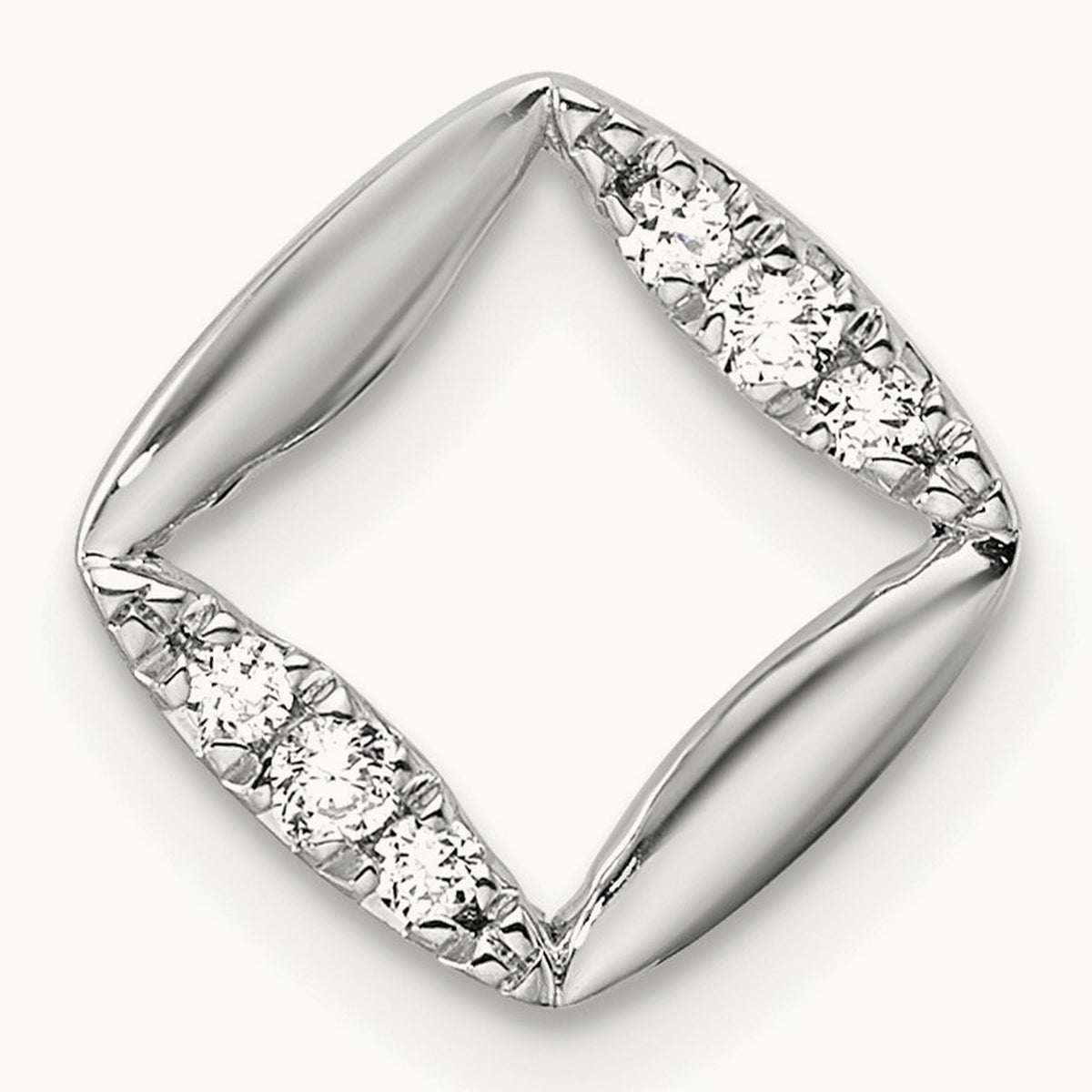 Square Chain Slide, 0.05 ct tw Lab-Grown Diamond