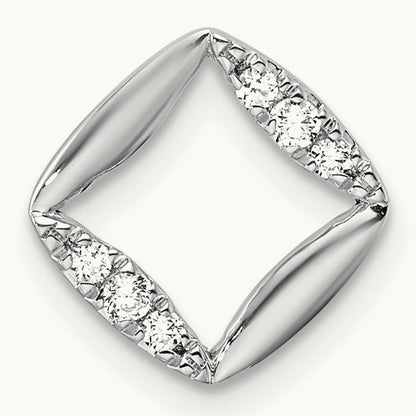 Square Chain Slide, 0.05 ct tw Lab-Grown Diamond