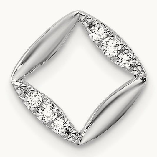 Square Chain Slide, 0.05 ct tw Lab-Grown Diamond