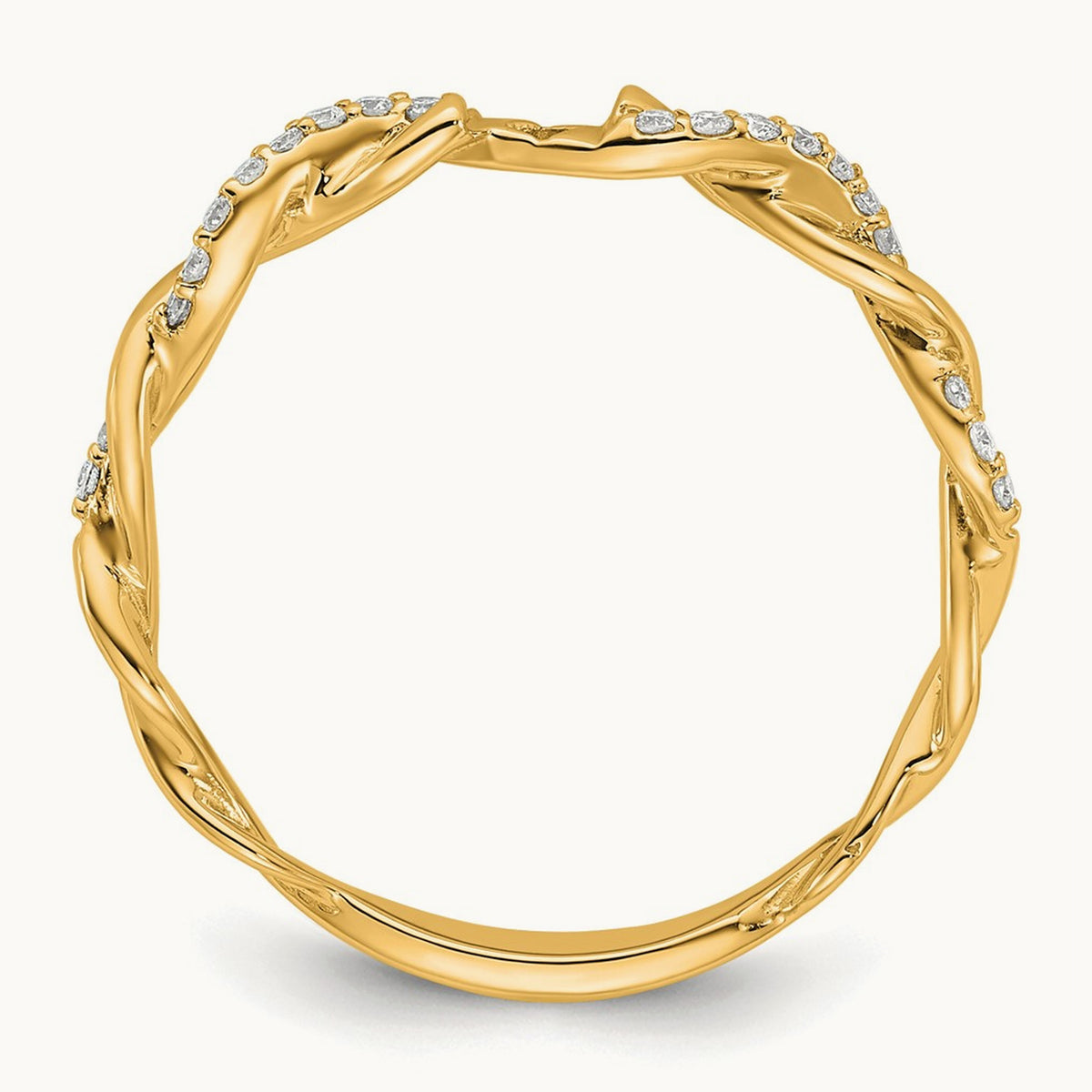 Peg Set Diamond Semi-mount Criss-Cross Eng Ring, 14K Yellow Gold