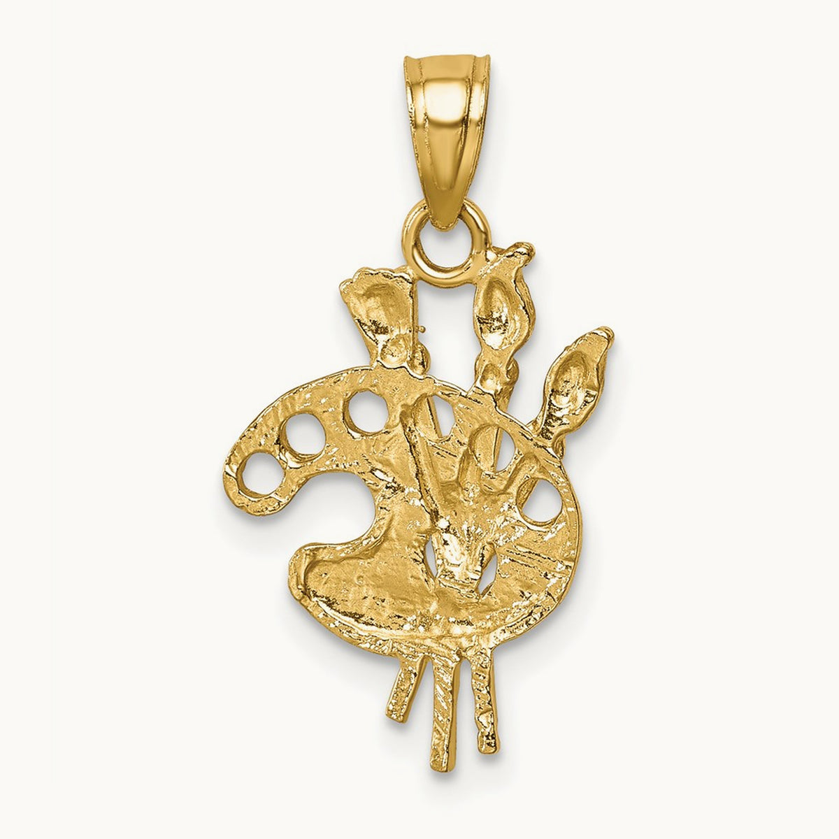 D/C Paint Palette Pendant, 14K