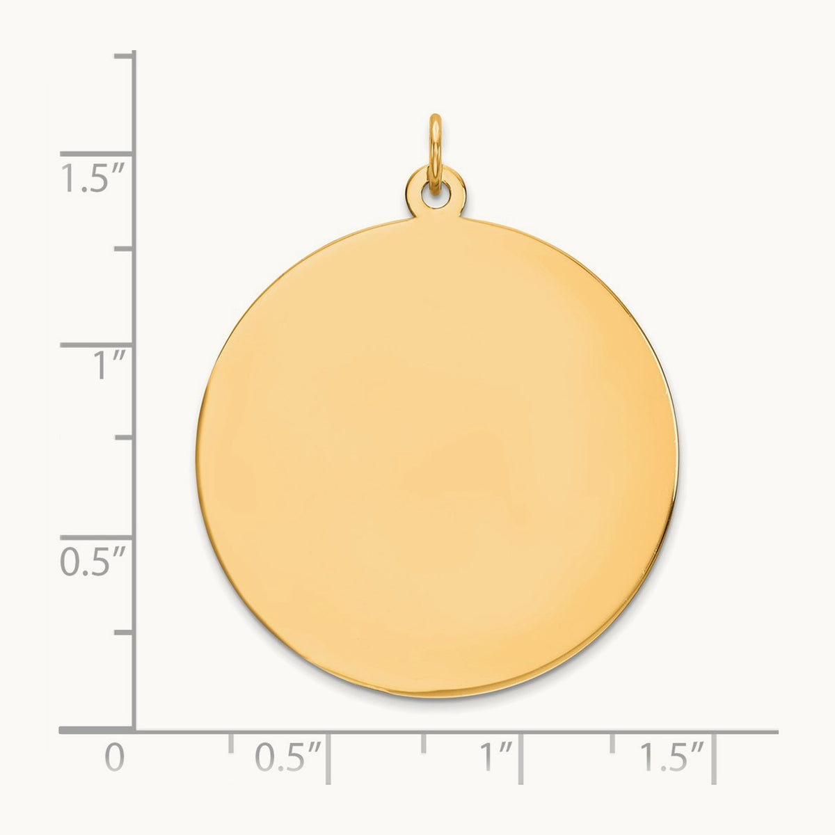 Round Disc Charm, 14K