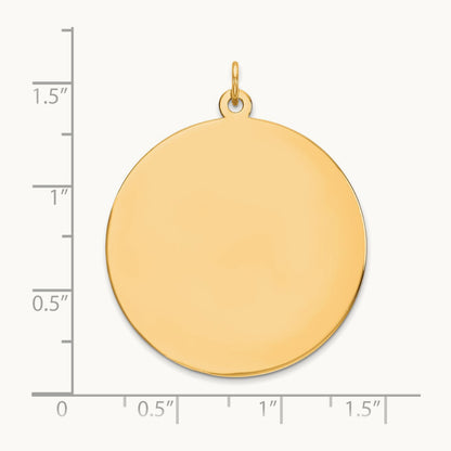 Round Disc Charm, 14K