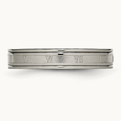Brushed Center Roman Numerals Band — photo set