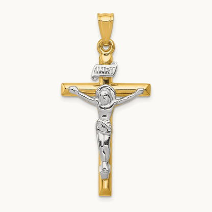 INRI Crucifix Pendant, 14K Two-tone