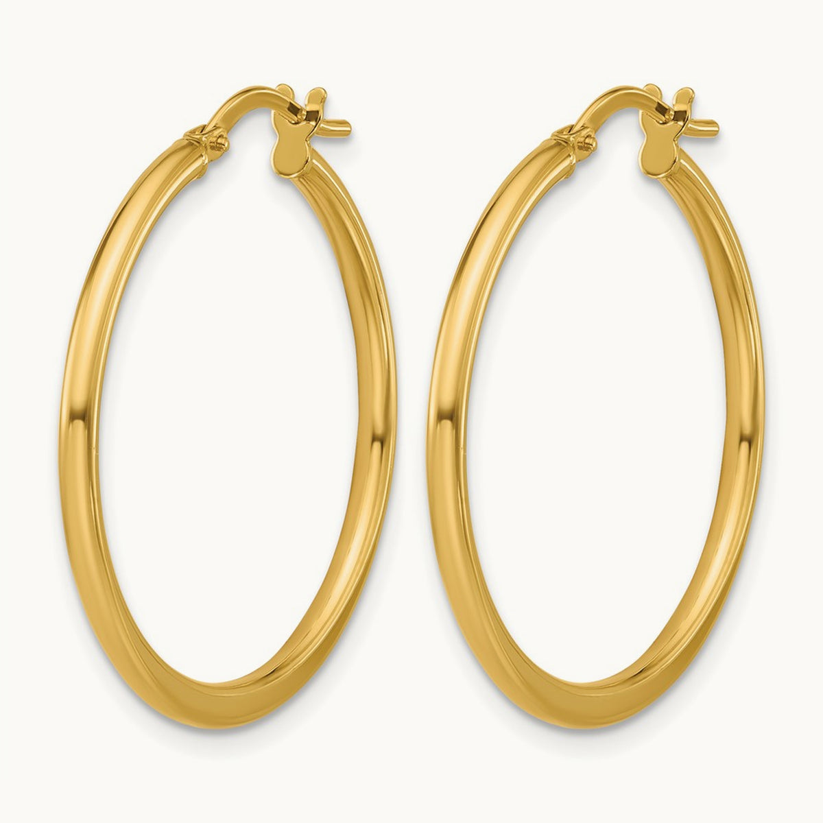 Polished Round Hoop Earrings — Leslie's — 30mm