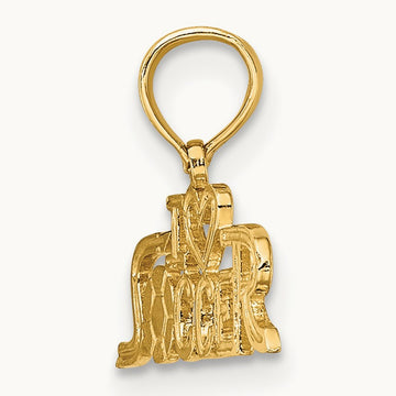 I HEART SOCCER Charm, 14K