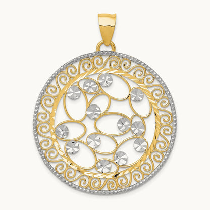 Diamond-cut Filigree Pendant — photo set