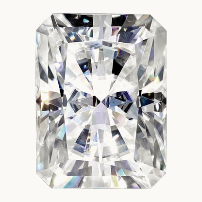 4x2mm Emerald Radiant Cut True Light G-H-I Moissanite