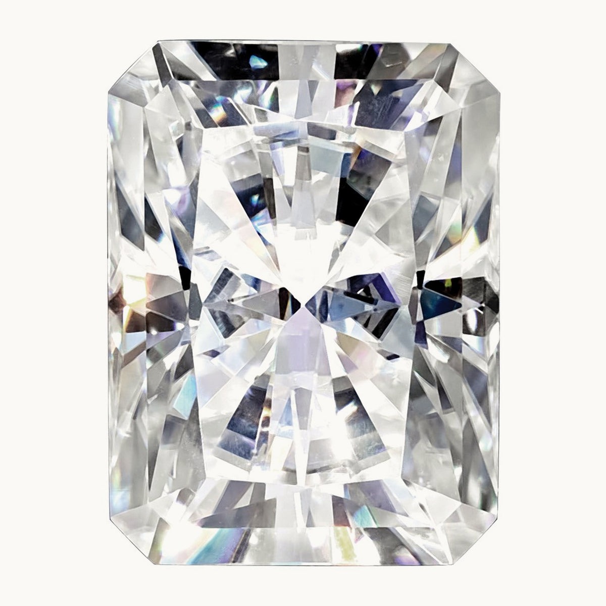 11x9mm Emerald Radiant Cut True Light G-H-I Moissanite