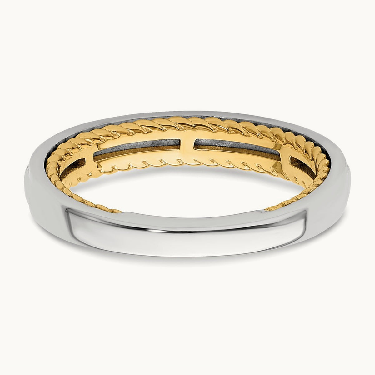 Diamond Wedding Band, 14K Two-tone
