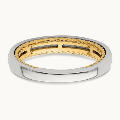 Diamond Wedding Band, 14K Two-tone