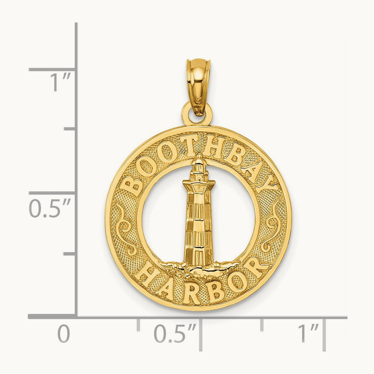 BOOTHBAY HARBOR Lighthouse Charm, 14K