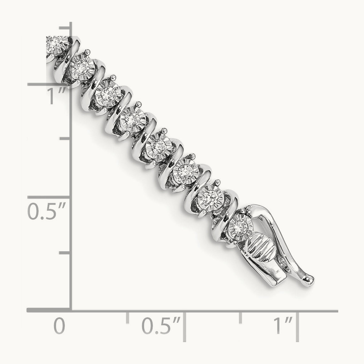 Diamond Bracelet, 14K White Gold