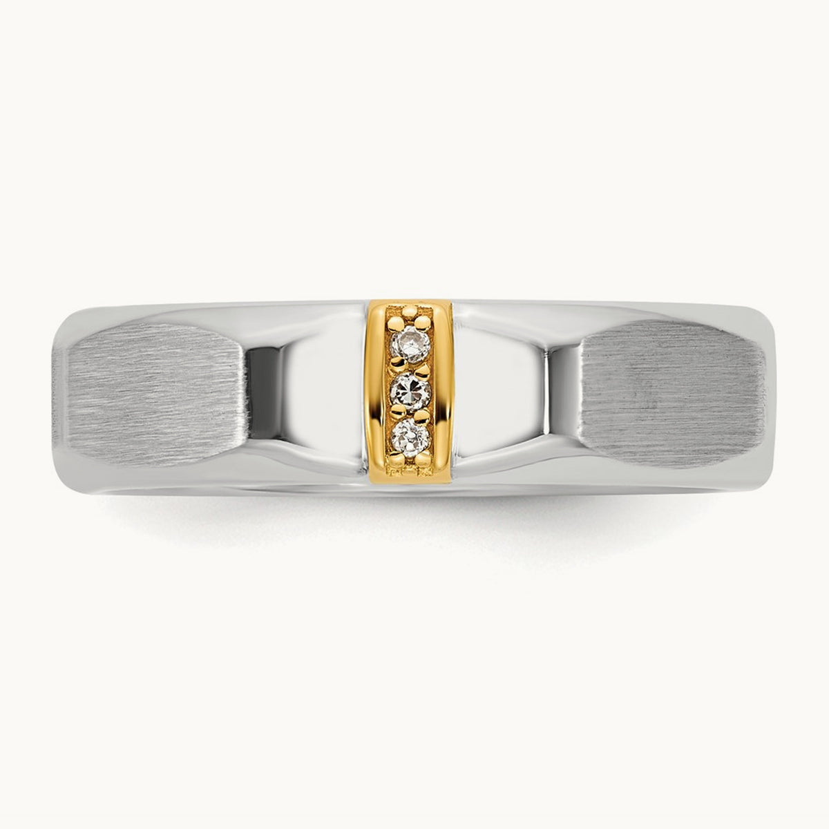 14ktt IB Goodman Mens Satin Diamond Ring Mounting