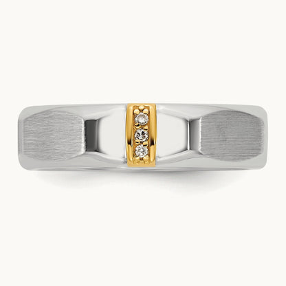 14ktt IB Goodman Mens Satin Diamond Ring Mounting