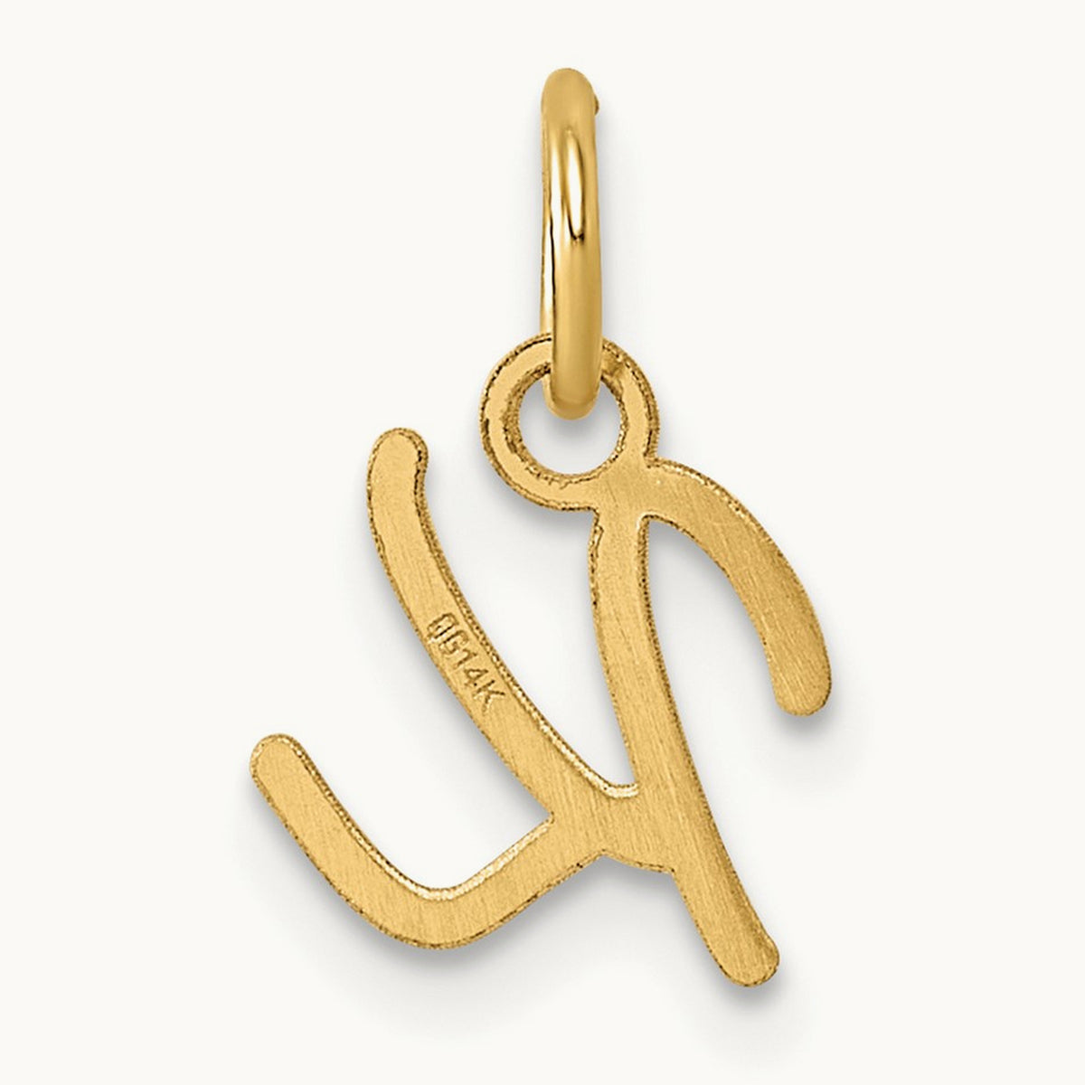 Uppercase Initial Charm — 14K Yellow Gold, K