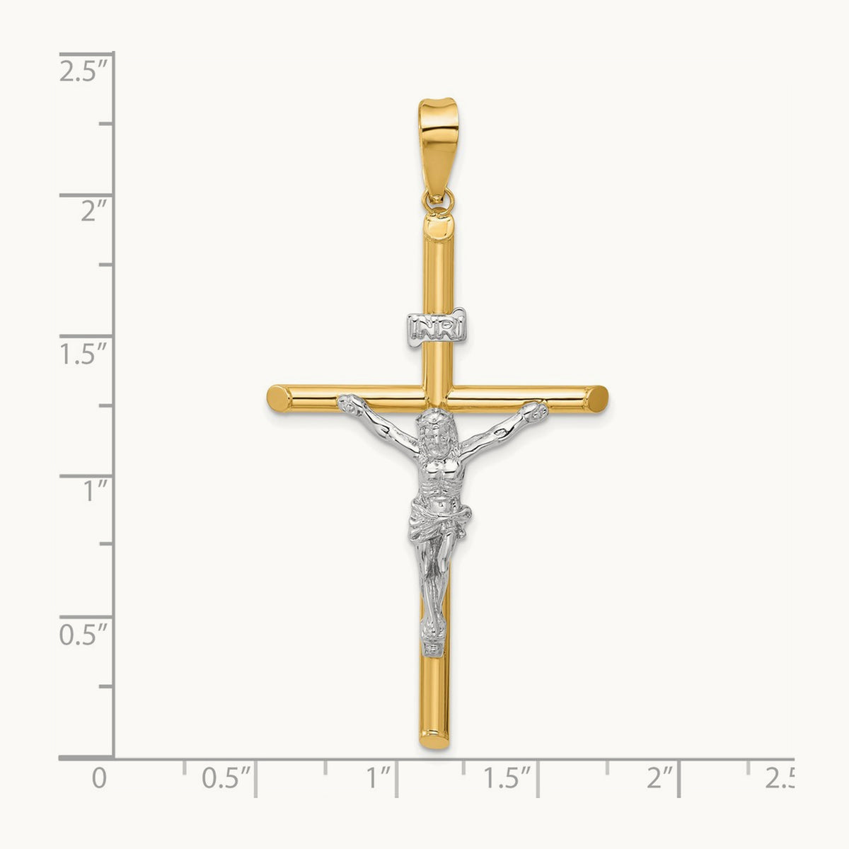 Polished Jesus Crucifix Pendant — 62.5mm