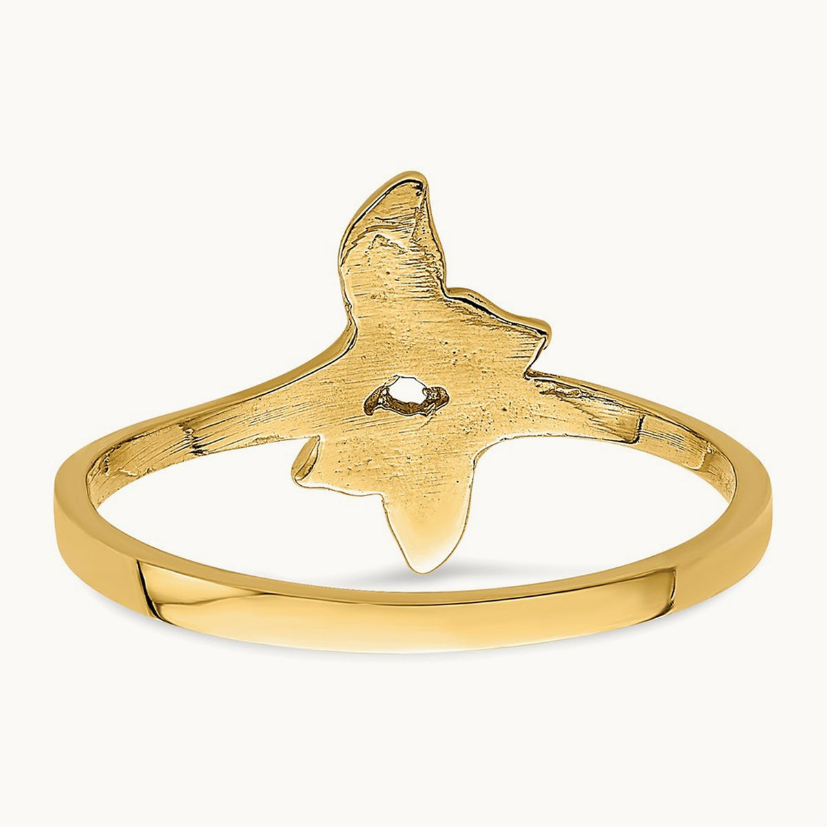Polished Double Whale Tail Ring, 14K Gold