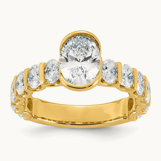 Oval Center Ring, 3.00 ct tw Lab-Grown Diamond