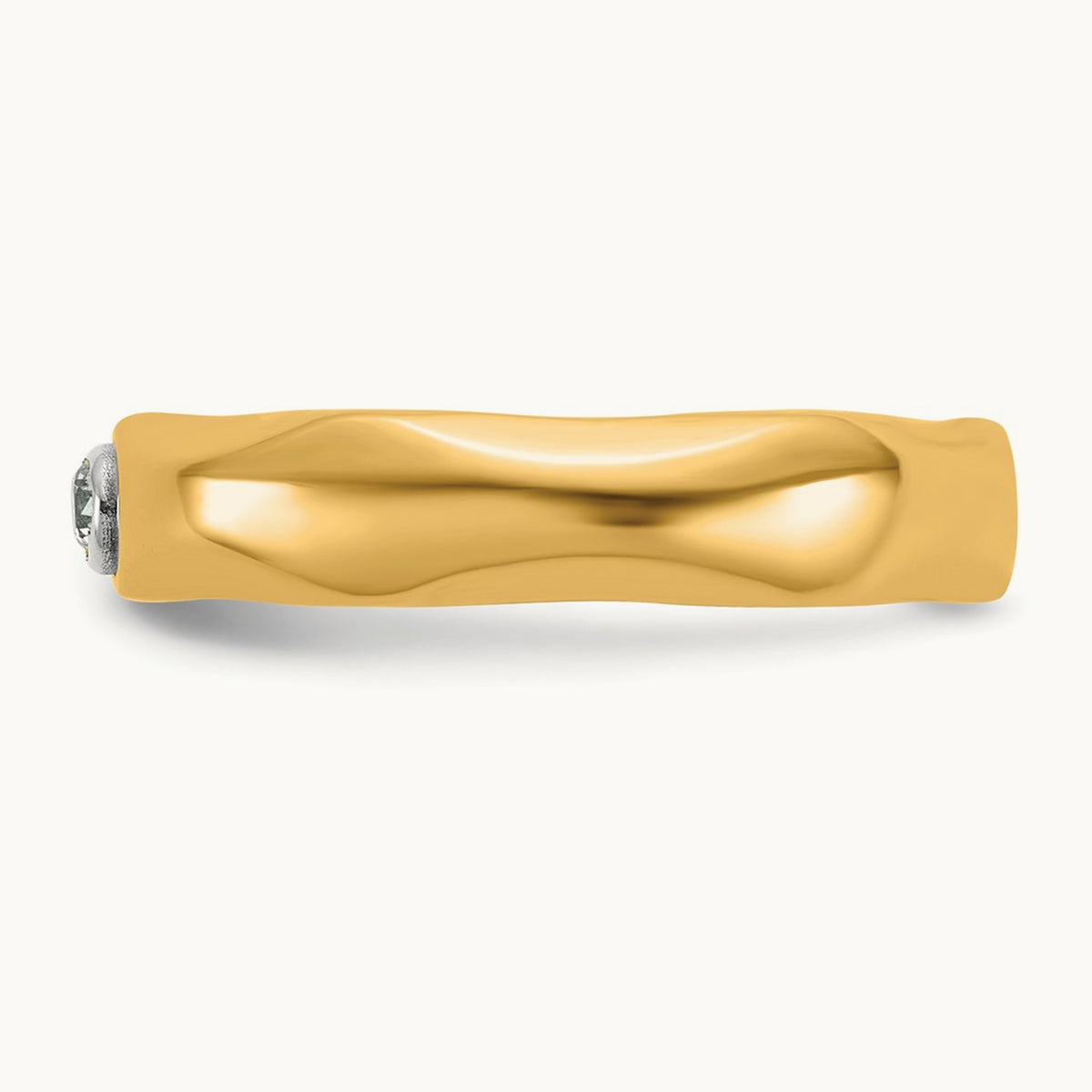 14ktt IB Goodman Mens Polished Complete 1/20ct Diamond Band Ring