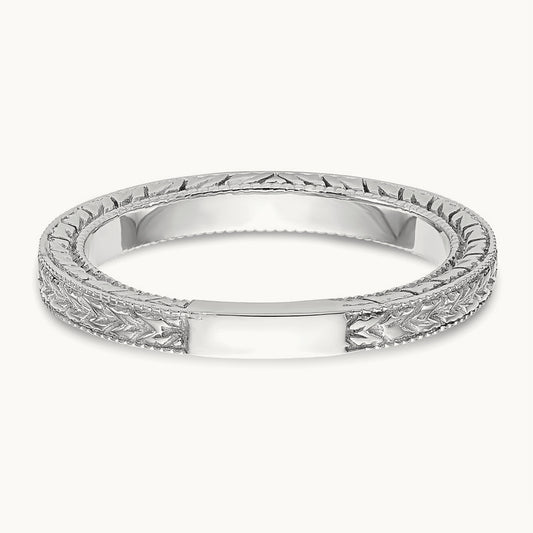 Etched Wedding Band