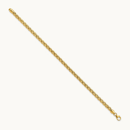 Polished Fancy Link Bracelet, 14K