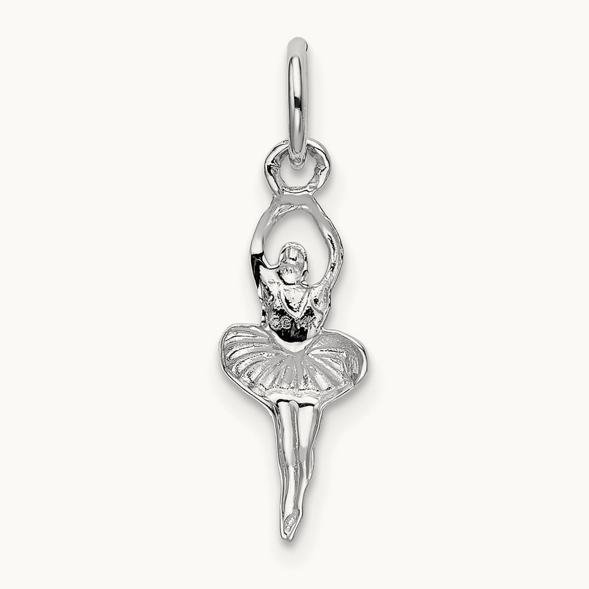Ballerina Charm, 14K White Gold