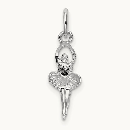 Ballerina Charm, 14K White Gold