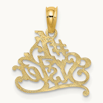 #1 SISTER Charm, 14K