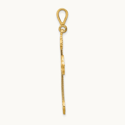 Budded Cross Pendant, 14K