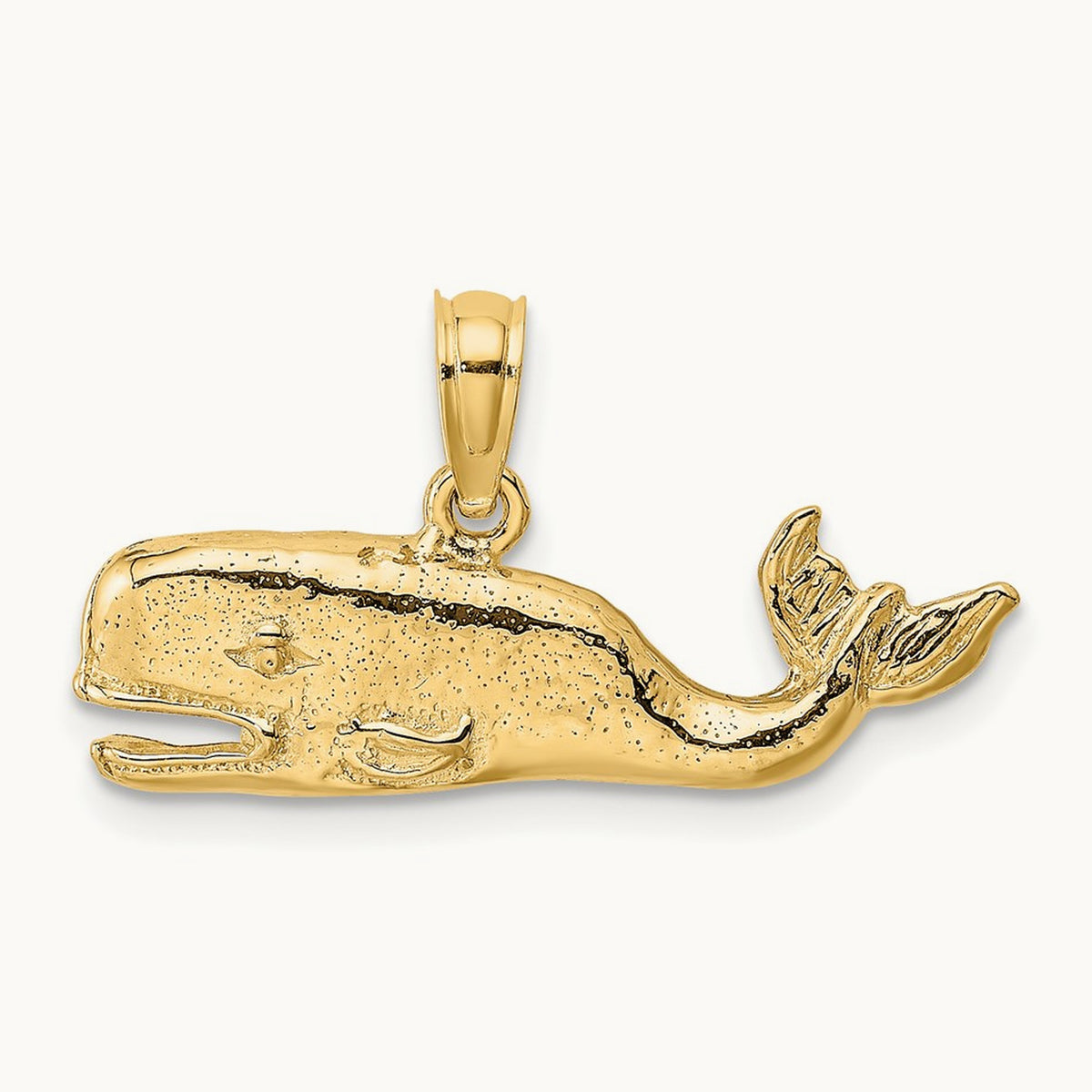 2-D Textured Whale Charm — photo set