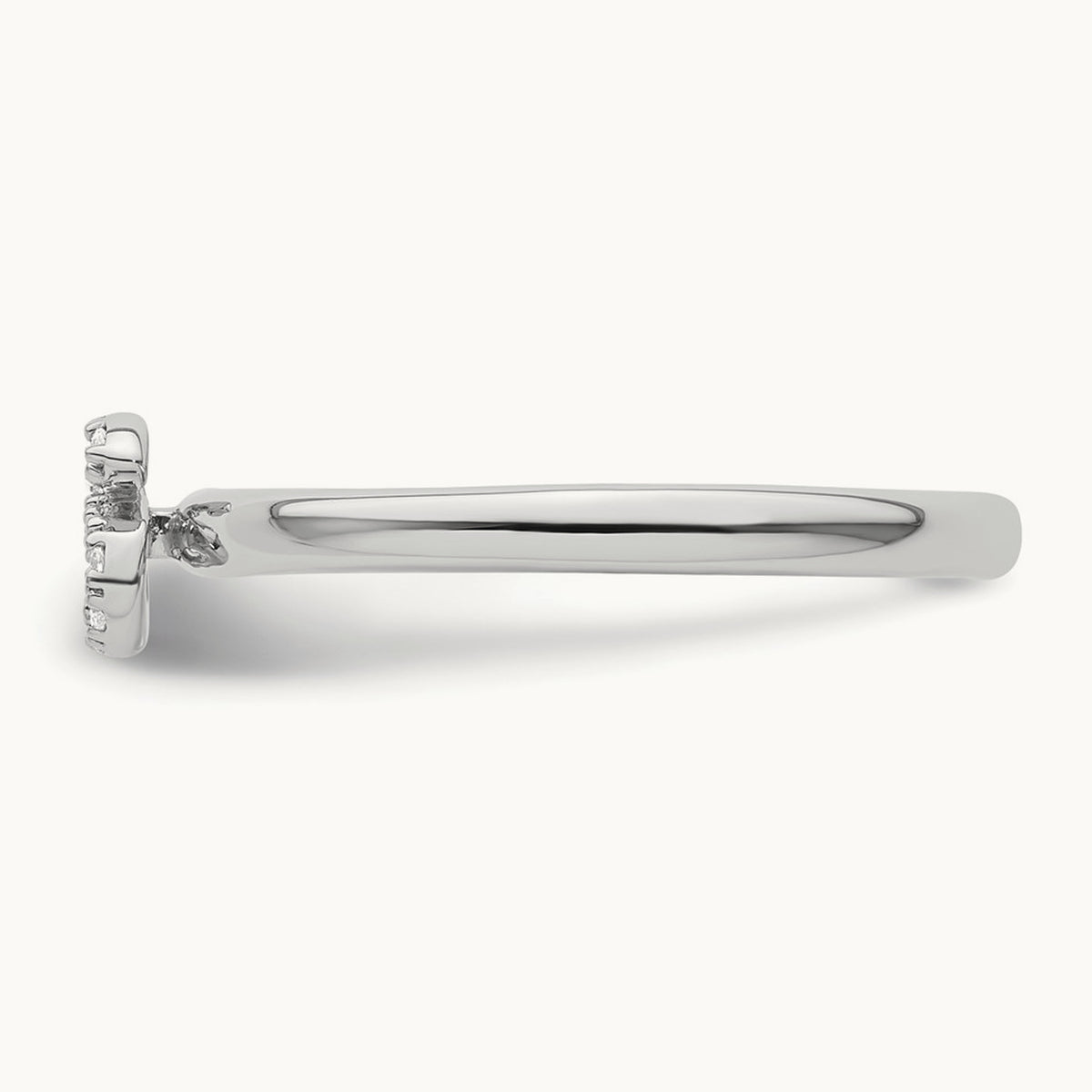 Stackable Diamond Ring — 14K White Gold, S