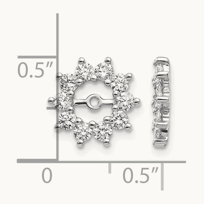 AA Fancy Diamond Earring Jackets, 14K White Gold