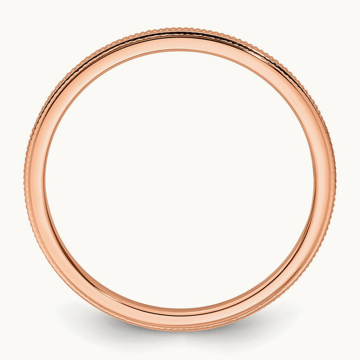 Milgrain Stackable Band — 10K Rose Gold