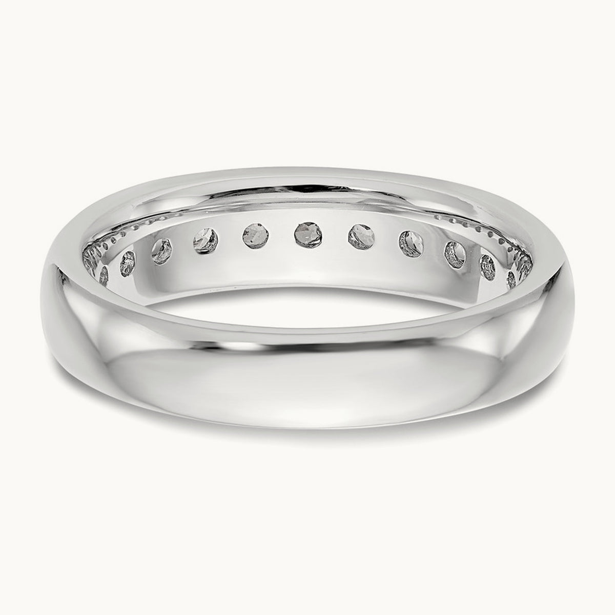 11-Stone Diamond Channel Band, 14K White Gold