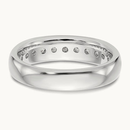 11-Stone Diamond Channel Band, 14K White Gold