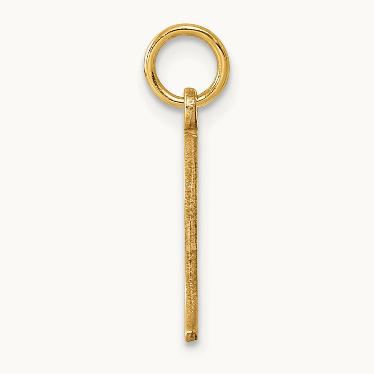 Diamond-cut Initial Charm — 14K Yellow Gold, T