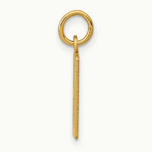 Small Elongated Number 60 Charm, 14K