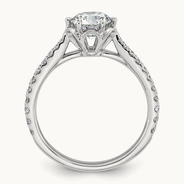 Round Center 6-Prong Ring, 1 1/3-3 ct Lab-Grown Diamond