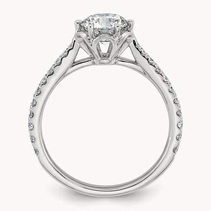 Round Center 6-Prong Ring, 1 1/3-3 ct Lab-Grown Diamond