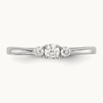 First Promise Complete Diamond Promise/Engagement Ring, 14K White Gold