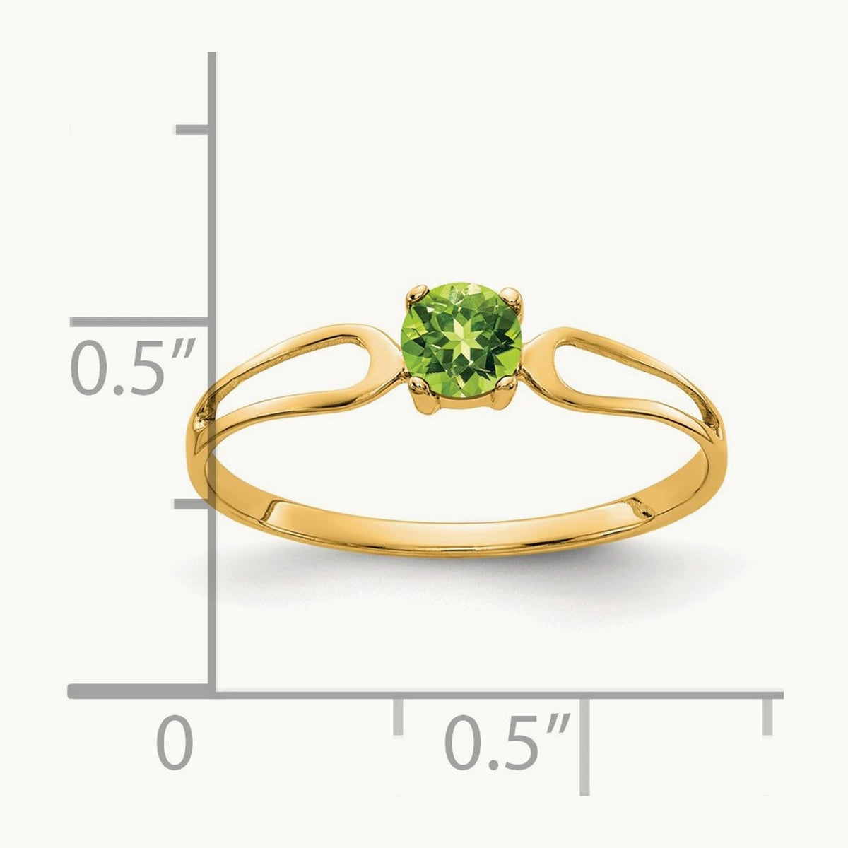 Peridot Ring — 14K Yellow Gold